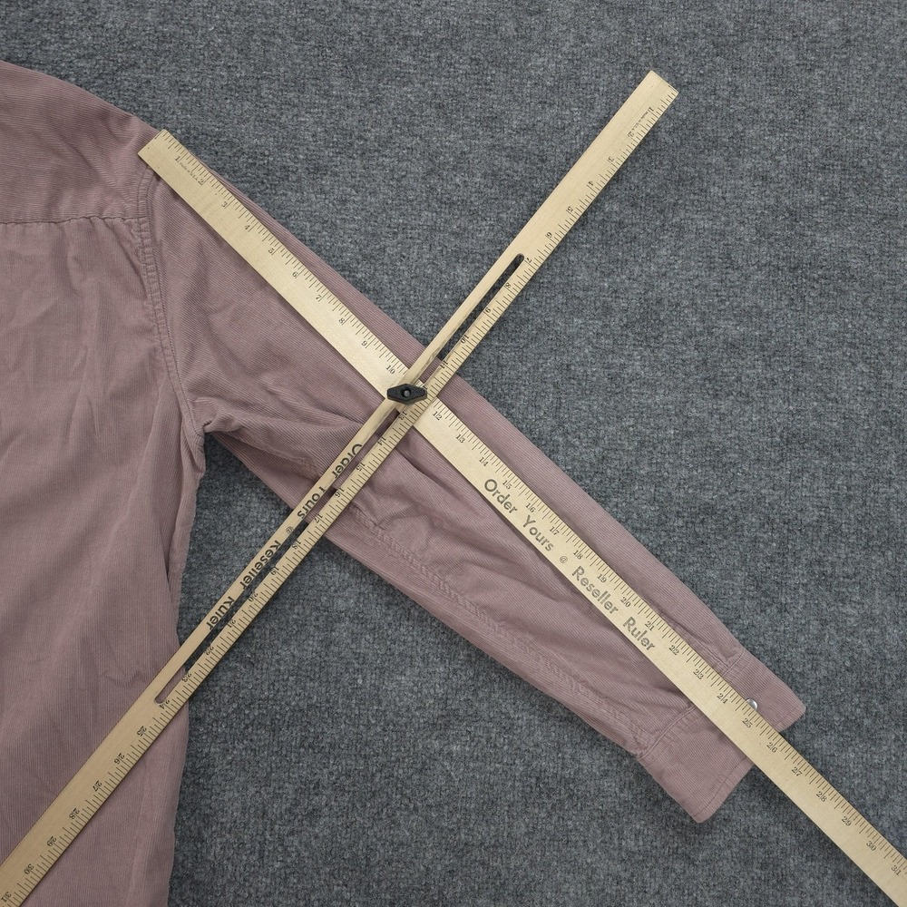 Criquet Shirt Mens Large Pink Corduroy Pearl Snap Western Button Up Casual Prep - Picture 10 of 11